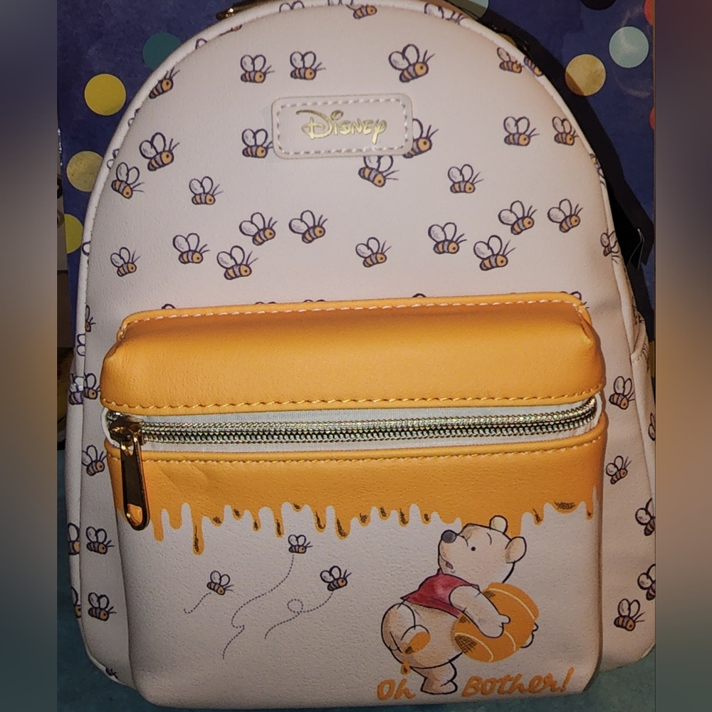 New Loungefly Disney Winnie The Pooh Bees & Honey Mini Backpack